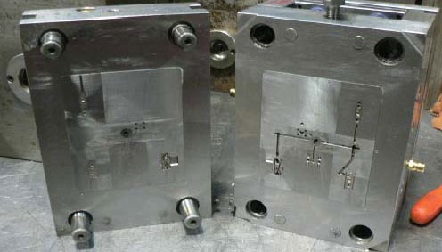 An injection mold.