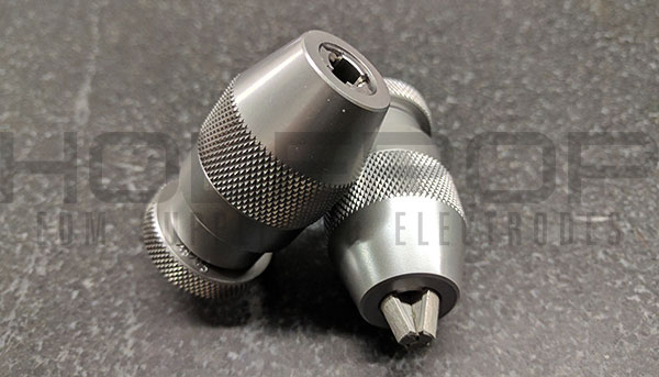 Two keyless albrecht chucks.